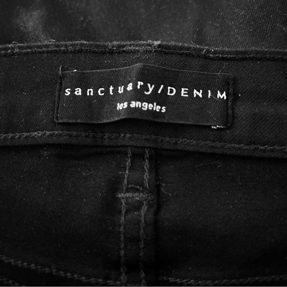 Sanctuary blackHigh Rise Demi Boot Coated Jeans Sz.26 NWT - Picture 6 of 7